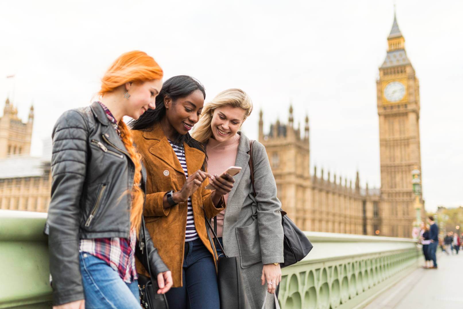 Group of friends in London