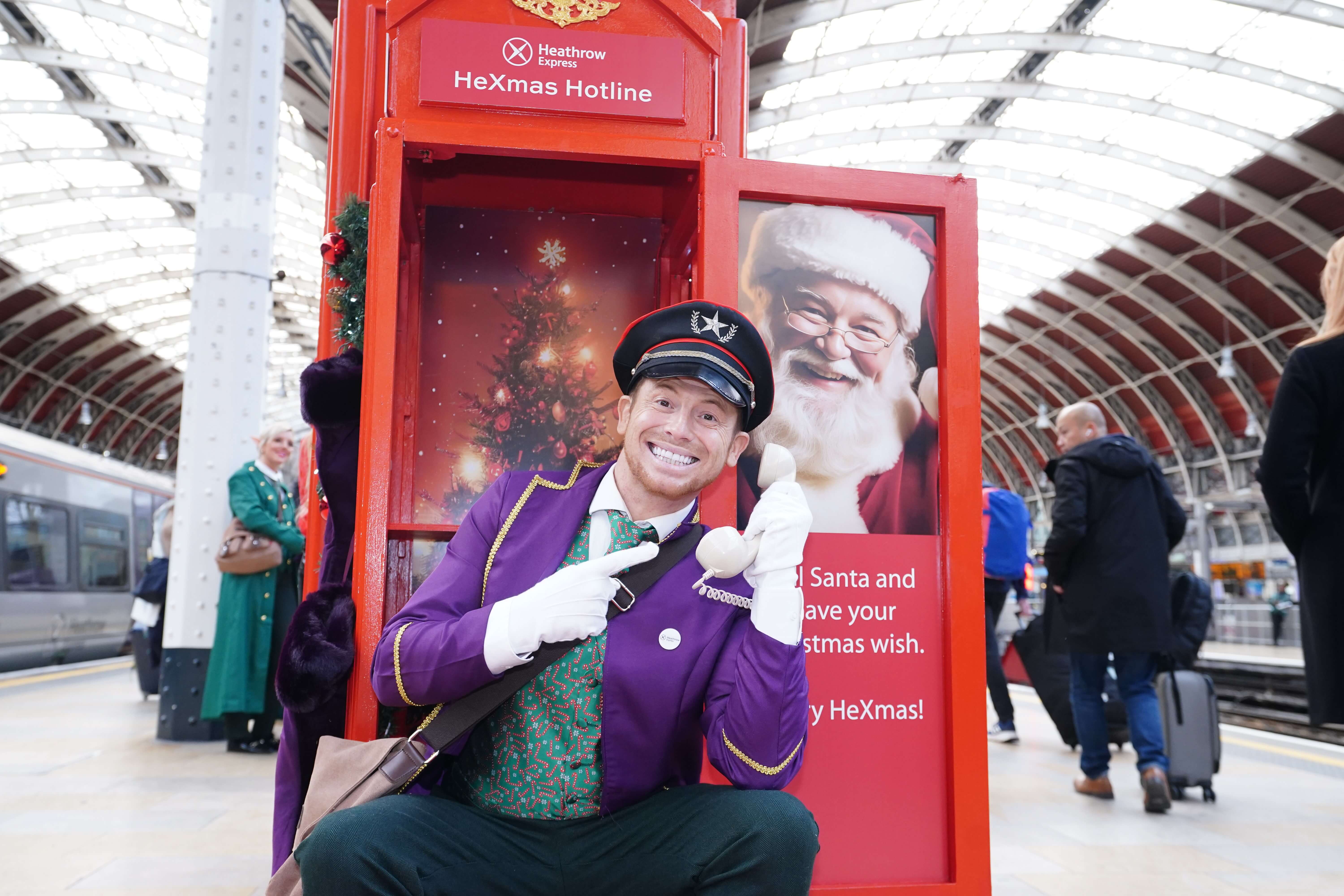 Joe Swash teams up with Heathrow Express to launch the HExmas hotline