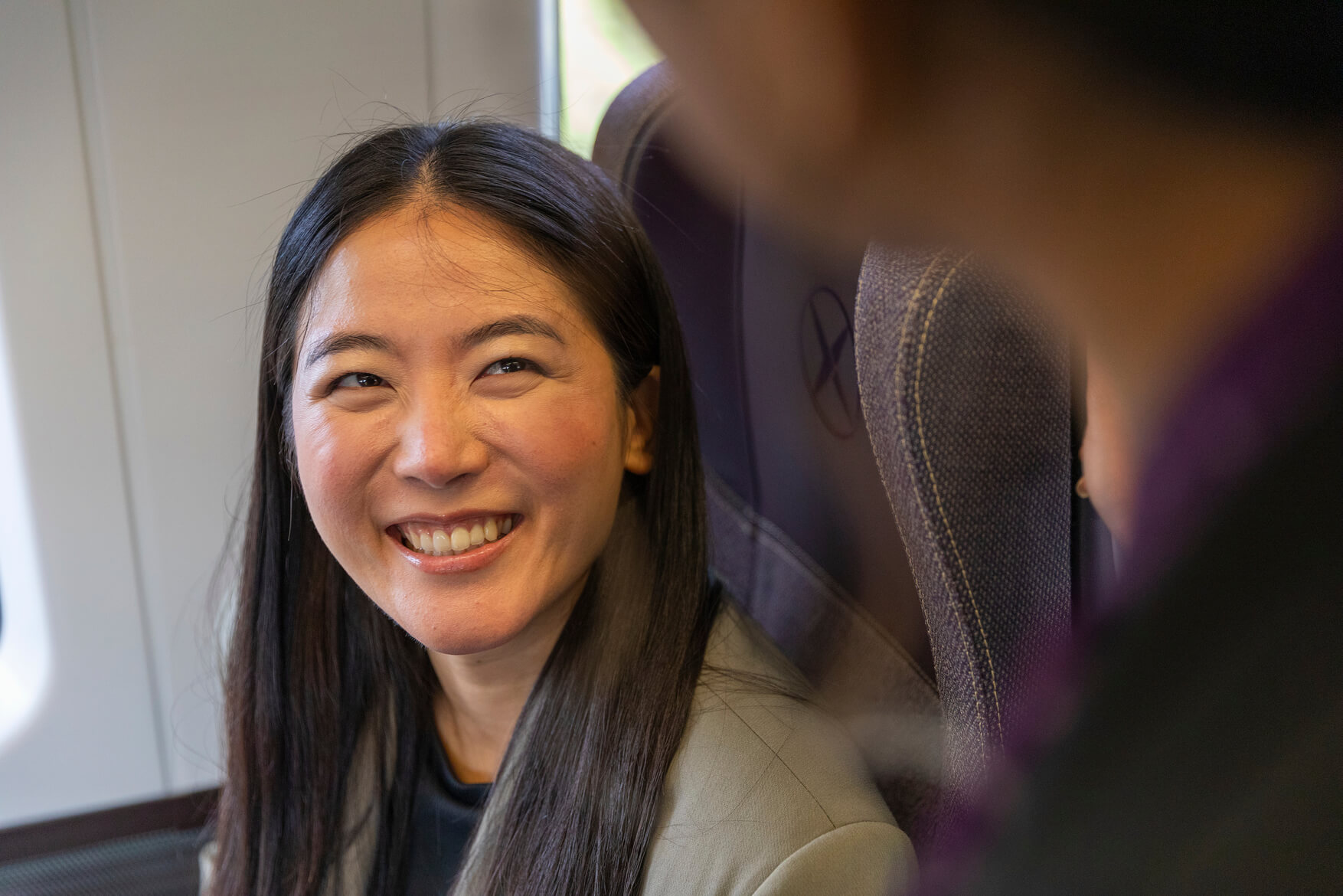 Traveller on train